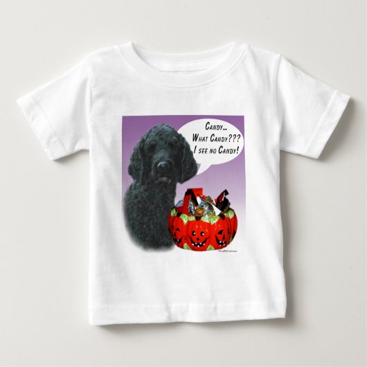 プードル(blk)ハロウィンキャンディ ベビーTシャツ (正面)
