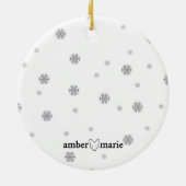 プードル – Santa Hat Christmas Bauble Decoration セラミックオーナメント (裏面)