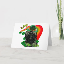 プードルSt patricks day カード
