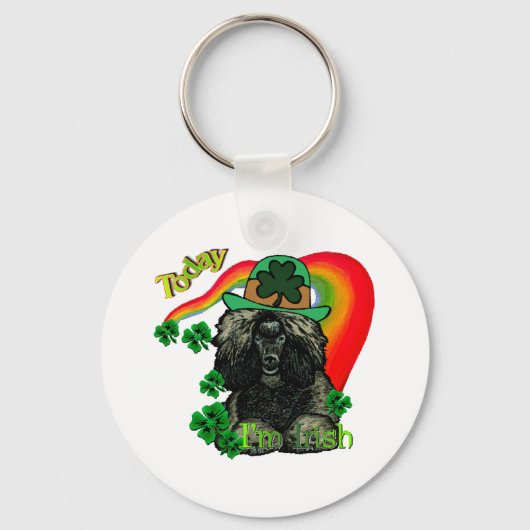 プードルSt patricks day キーホルダー (正面)