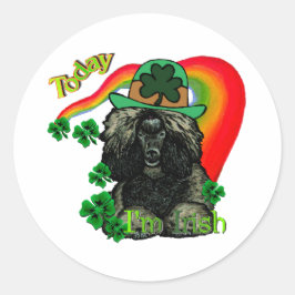 プードルSt patricks day ラウンドシール