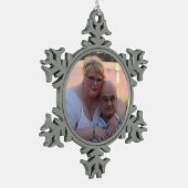 プーパーソナライズされたター雪片オーナメント スノーフレークピューターオーナメント (左)