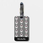 プーパーソナライズされたドルパタおもしろいーン ラゲッジタグ (裏面縦)