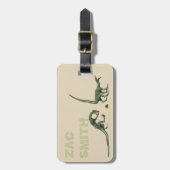 プーピング恐竜の人格化 ラゲッジタグ (正面縦)