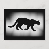プーマクーガーマウンテンライオンシルエット ポストカード (正面)