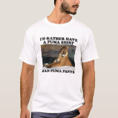 プーマパンツの面白いTシャツ Tシャツ (正面)