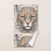 プーマ顔シュルレアルアート バスタオルセット (ハンドタオル)