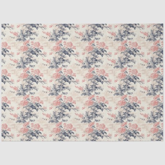 プーモダンニーフローラブルートイレデジュイパターン 薄葉紙 (正面)