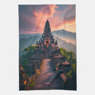 プーラ・セニャ・バリ - "バリ島の日の入り寺院" キッチンタオル