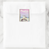 プーリアのイタリア旅行ポスター。 スクエアシール (バッグ)