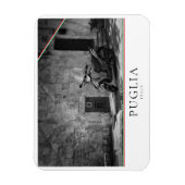 プーリアの白黒のスクーター マグネット (縦)