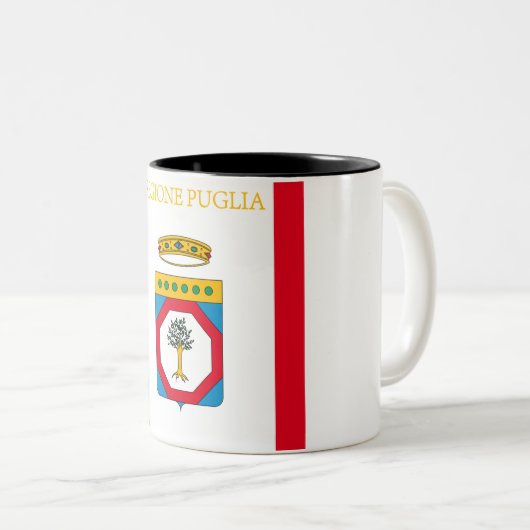 プーリア国旗(イタリア) ツートーンマグカップ (正面右)