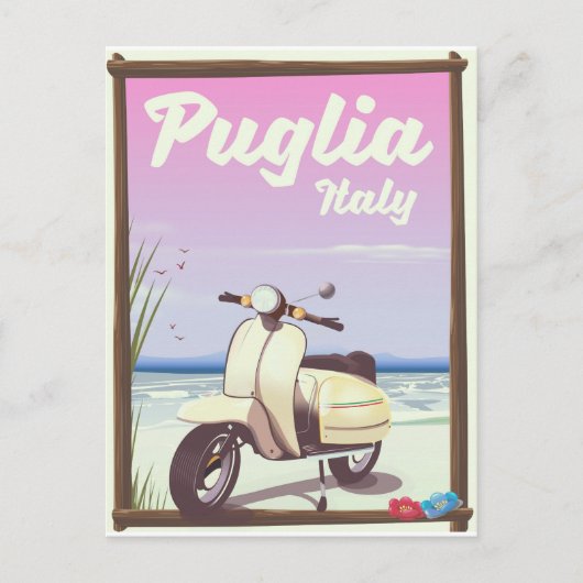プーリア州イタリア旅行ポスター ポストカード (正面)