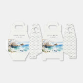 プーリア州イタリア水彩風景ウェディング フェイバーボックス (折り畳みなし)