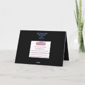 「プーリム」ヴァシュティのマスク　未来的なクラウンマスクカード サンキューカード (裏面)