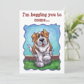 プーリングセントバーナードパーティー招待状 招待状 (スタンド正面)