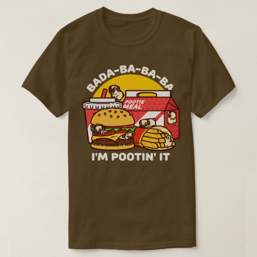 プーリー貧しい食事 Tシャツ (デザイン正面)