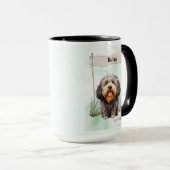 プーリー 水彩 オーダーメイド 犬 マグカップ (正面右)