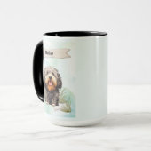 プーリー 水彩 オーダーメイド 犬 マグカップ (正面左)