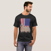 プーリ愛国犬アメリカプライド国旗 Tシャツ (正面フル)