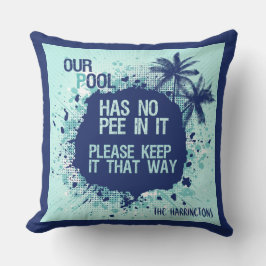 プールおもしろいエリア名前をカスタムする装飾用クッション アウトドアクッション