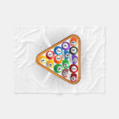 プールおもしろいデザイン女子男性へビリヤード恋人ポー フリースブランケット (正面(横))