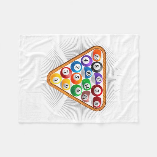 プールおもしろいデザイン女子男性へビリヤード恋人ポー フリースブランケット (正面(横))