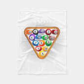 プールおもしろいデザイン女子男性へビリヤード恋人ポー フリースブランケット (正面)