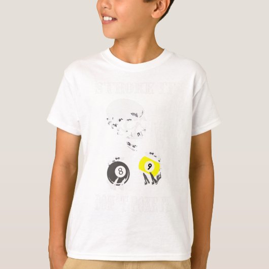 プールおもしろいビリヤードで突っ込まない Tシャツ (正面)