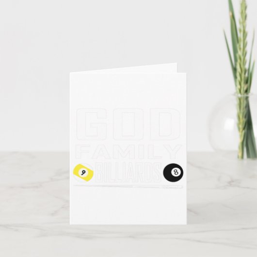 プールおもしろいビリヤード神家族ビリヤード・ギフト カード (正面)