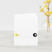 プールおもしろいビリヤード神家族ビリヤード・ギフト カード (黄色い花)