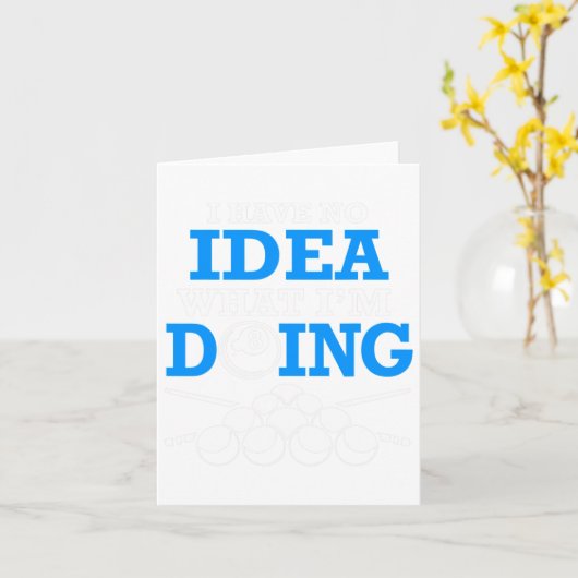 プールおもしろいビリヤード私が何をしているかアイディアがない カード (黄色い花)