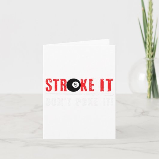 プールおもしろいビリヤードStroke It Poke It Gift カード (正面)