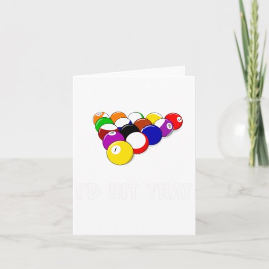 プールおもしろい引用文Idヒットそのビリヤード選手のChri カード (正面)
