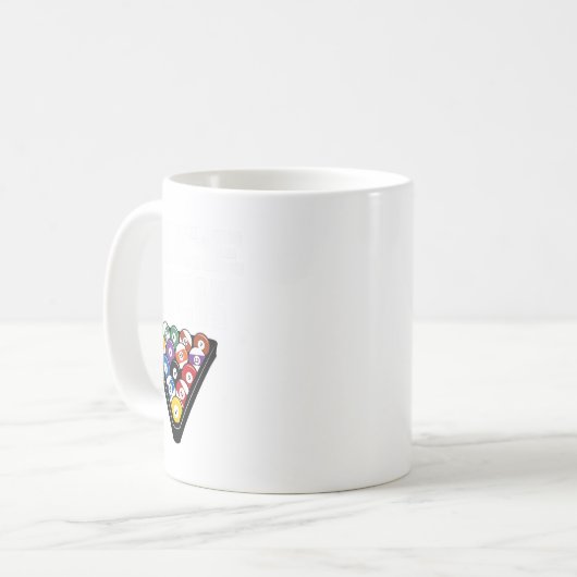 プールおもしろい支払者ギフト素敵なラックシャツアートプールBi コーヒーマグカップ (正面左)