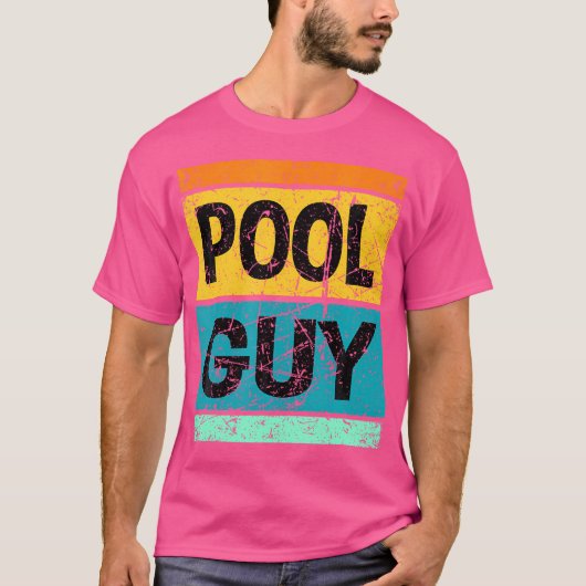 プールおもしろい男 Tシャツ (正面)