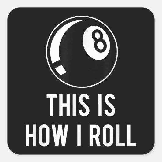 プールおもしろい選手のためのビリヤードデザインレトロ8 Ba スクエアシール (正面)