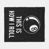 プールおもしろい選手のためのビリヤードデザインレトロ8 Ba フリースブランケット (正面(横))