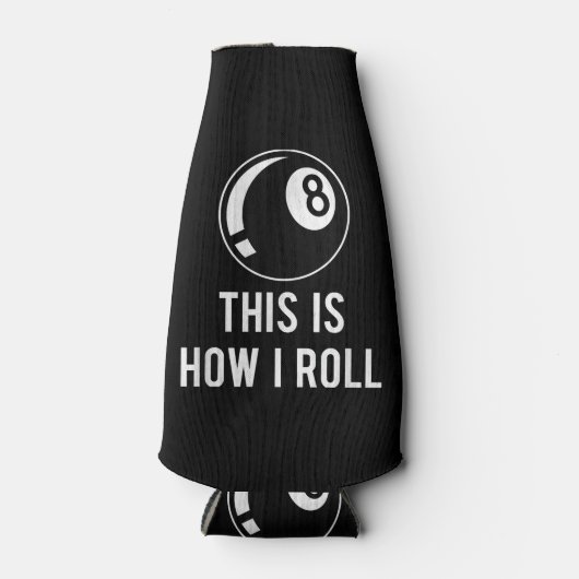 プールおもしろい選手のためのビリヤードデザインレトロ8 Ba ボトルクーラー (正面)