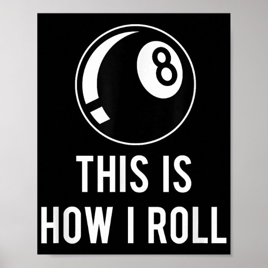 プールおもしろい選手のためのビリヤードデザインレトロ8 Ba ポスター (正面)