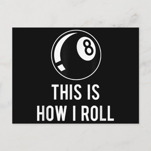 プールおもしろい選手のためのビリヤードデザインレトロ8 Ba ポストカード (正面)