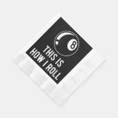 プールおもしろい選手のためのビリヤードデザインレトロ8 Ba 縁ありランチョンナプキン (角)