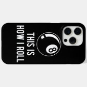 プールおもしろい選手のためのビリヤードデザインレトロ8 Ba Case-Mate iPhoneケース (裏面 (横))