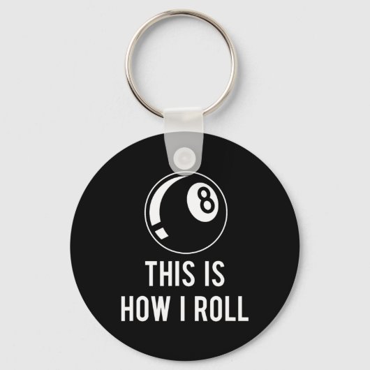 プールおもしろい選手のためのビリヤードデザインレトロ8 Ll キーホルダー (正面)