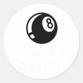 プールおもしろい選手のためのビリヤードデザインレトロ8 Ll ラウンドシール (正面)