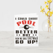 プールおもしろい選手のビリヤード・シャツPoを撮影できた カード (黄色い花)