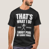 プールおもしろい選手ビリヤード・ボール1 Tシャツ (正面)