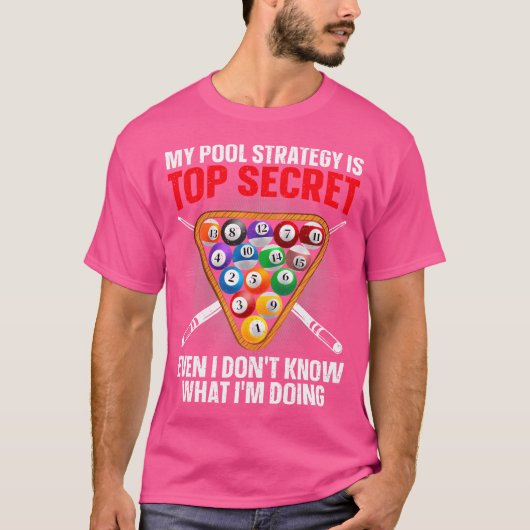 プールおもしろい選手8ボールビリヤード愛好家 Tシャツ (正面)