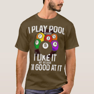 プールおもしろいsプラス男性へサイズビリヤードW用T型 Tシャツ
