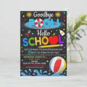 プールさようなら学校パーティー招待状 招待状 (スタンド正面)